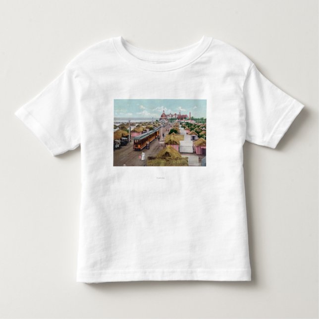 Camiseta Infantil Vista aérea da praia de CityCoronado da barraca, (Frente)