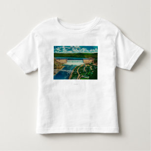 Camiseta Infantil Vista aérea da represa grande de Coulee