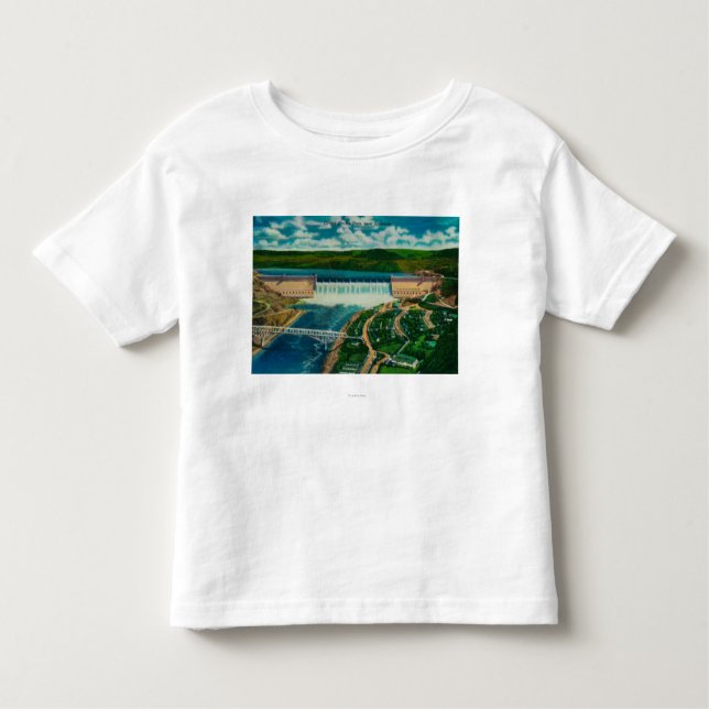 Camiseta Infantil Vista aérea da represa grande de Coulee (Frente)