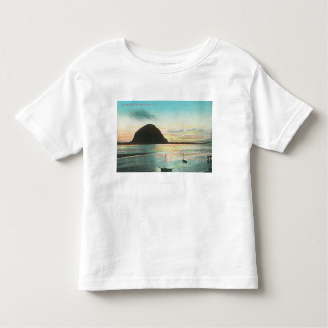 Camiseta Infantil Vista aérea da rocha do dia seguinte e da baía (Frente)