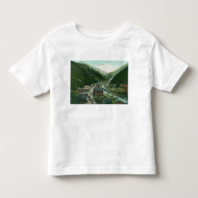 Camiseta Infantil Vista aérea de CityGem, identificação (Frente)