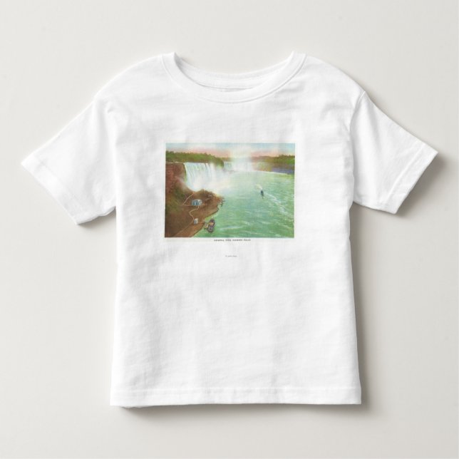 Camiseta Infantil Vista aérea de Niagara Falls inteiro (Frente)