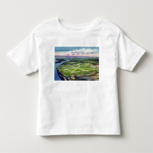 Camiseta Infantil Vista aérea do aeroporto de Portland-Colômbia (Frente)