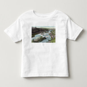 Camiseta Infantil Vista aérea do condado de RiverKlamath da relaç