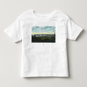 Camiseta Infantil Vista aérea do óleo FieldsCoalinga do acampament