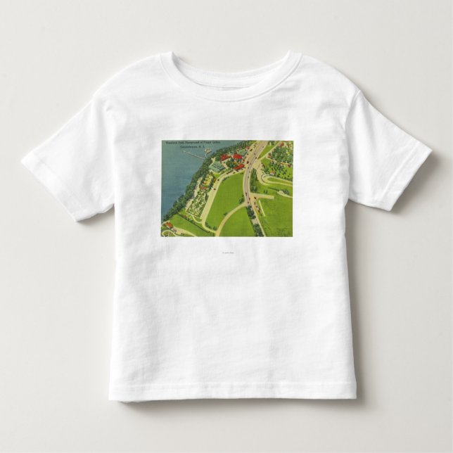 Camiseta Infantil Vista aérea do parque de Roseland (Frente)