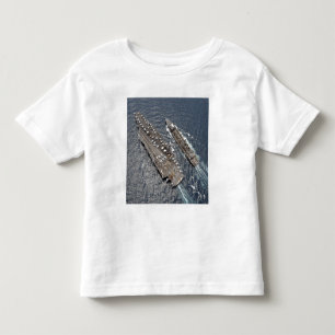 Camiseta Infantil Vista aérea do porta-aviões USS Ronald Reag