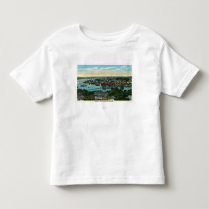 Camiseta Infantil Vista aérea do porto de Boothbay