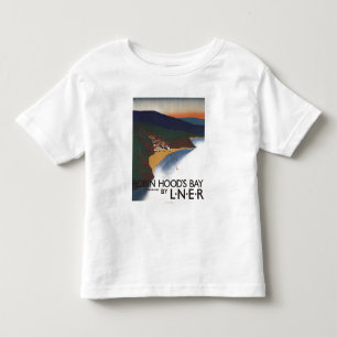 Camiseta Infantil Vista aérea do poster da estrada de ferro da baí