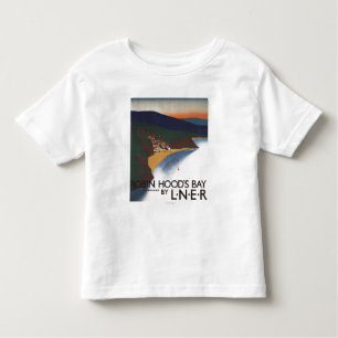 Camiseta Infantil Vista aérea do poster da estrada de ferro da baía