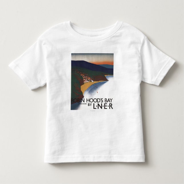 Camiseta Infantil Vista aérea do poster da estrada de ferro da baía (Frente)