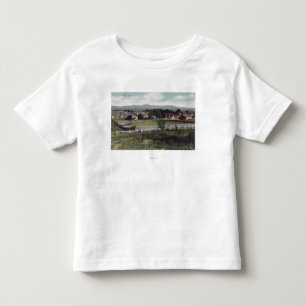 Camiseta Infantil Vista aérea do TownAlturas, CA