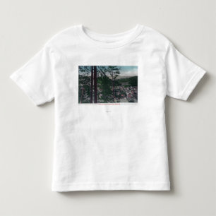 Camiseta Infantil Vista aérea do TownGuerneville, CA