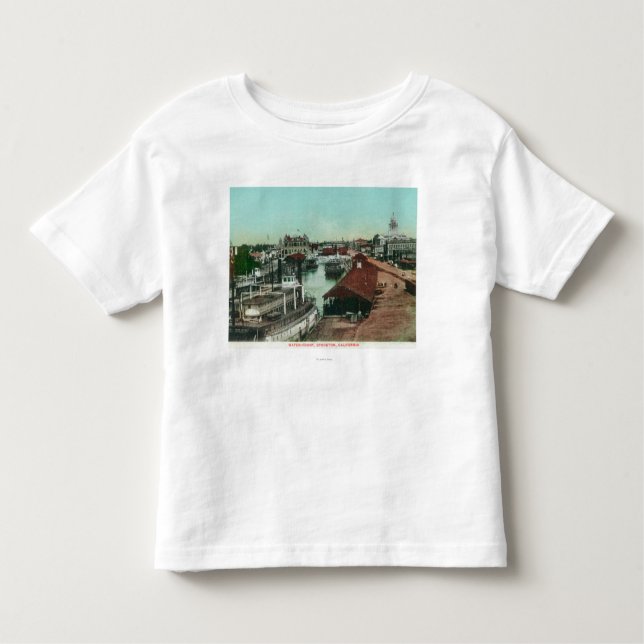 Camiseta Infantil Vista aérea do WaterfrontStockton, CA (Frente)