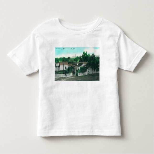 Camiseta Infantil Vista aérea exterior da casa de campo francesa (Frente)