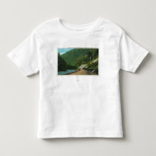 Camiseta Infantil Vista ao longo do rio frio da inclinação orienta