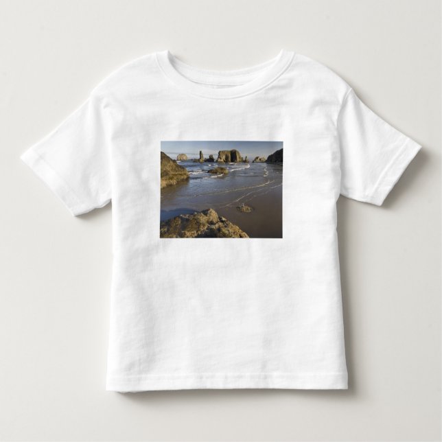 Camiseta Infantil Vista costeira, Bandon, Oregon (Frente)