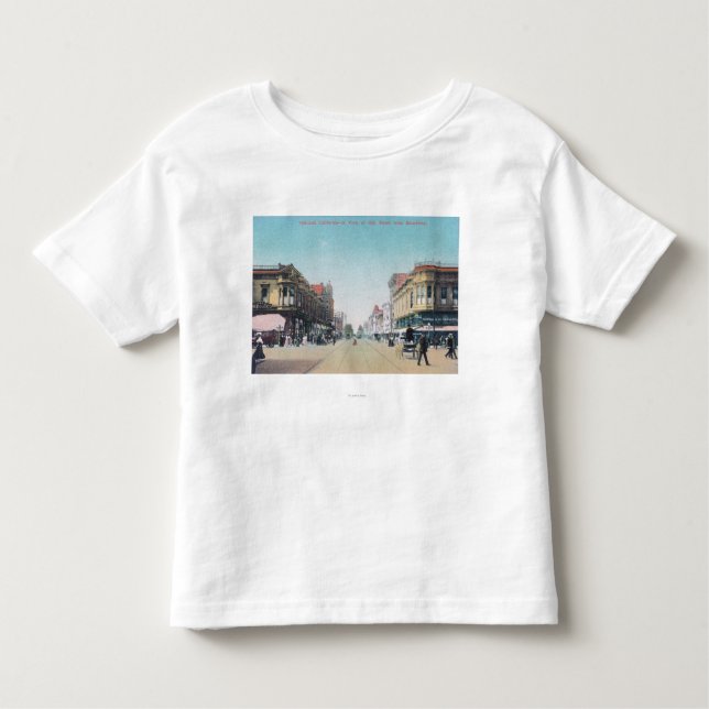 Camiseta Infantil Vista da 13a rua de BroadwayOakland, CA (Frente)