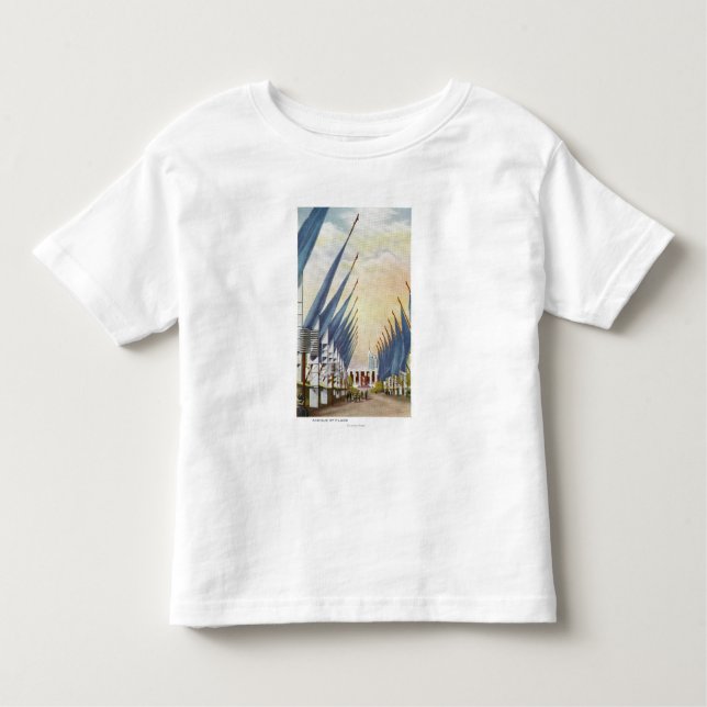 Camiseta Infantil Vista da avenida de Bandeira, a feira 1934 de (Frente)