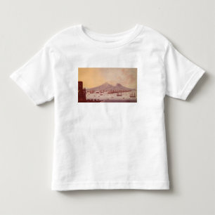 Camiseta Infantil Vista da baía de Nápoles, 1798