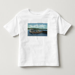 Camiseta Infantil Vista da balsa do ponto e da armazenagem de Bemus