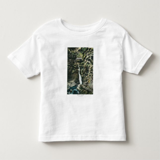 Camiseta Infantil Vista da cascata central (Frente)