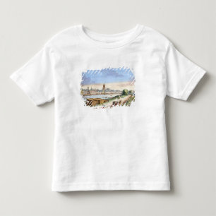 Camiseta Infantil Vista da cidade de Francoforte, enfrentando o sul