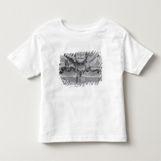 Camiseta Infantil Vista da cidade de Madrid (Frente)