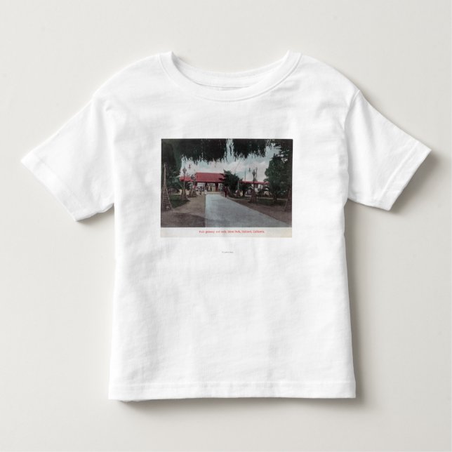 Camiseta Infantil Vista da entrada principal a Idora ParkOakland, CA (Frente)
