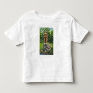 Camiseta Infantil Vista da estátua da donzela do peregrino