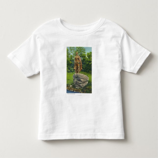 Camiseta Infantil Vista da estátua da donzela do peregrino (Frente)