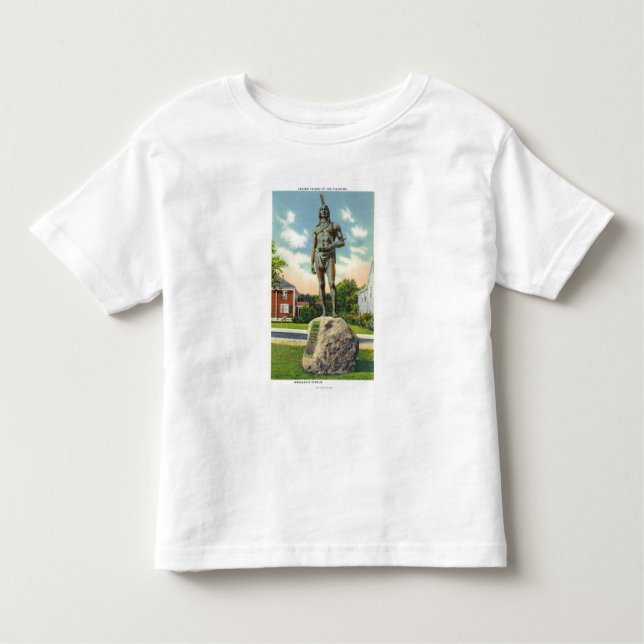 Camiseta Infantil Vista da estátua de Massasoit # 2 (Frente)