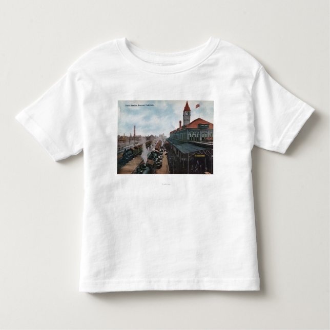 Camiseta Infantil Vista da estrada de ferro da estação da união (Frente)