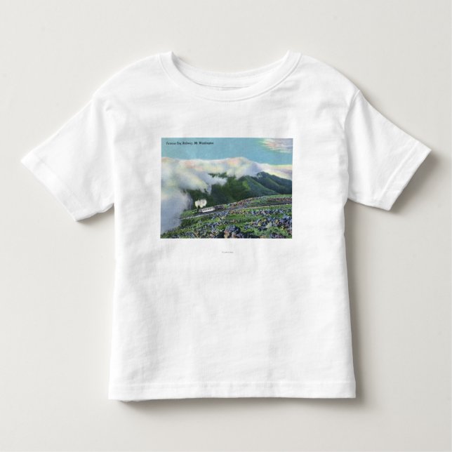 Camiseta Infantil Vista da estrada de ferro de roda denteada famosa (Frente)