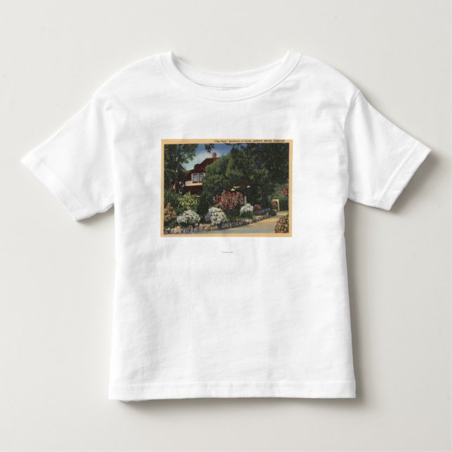Camiseta Infantil Vista "da fazenda," a casa de Carole Lombard (Frente)