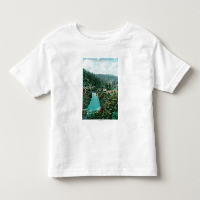 Camiseta Infantil Vista da garganta do Rio Sacramento no SP (Frente)