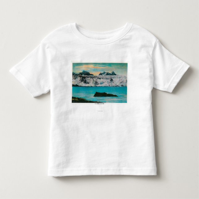 Camiseta Infantil Vista da geleira de Colômbia, Alaska (Frente)