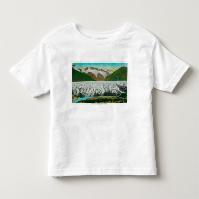 Camiseta Infantil Vista da geleira de Spencer, perto de Seward, (Frente)