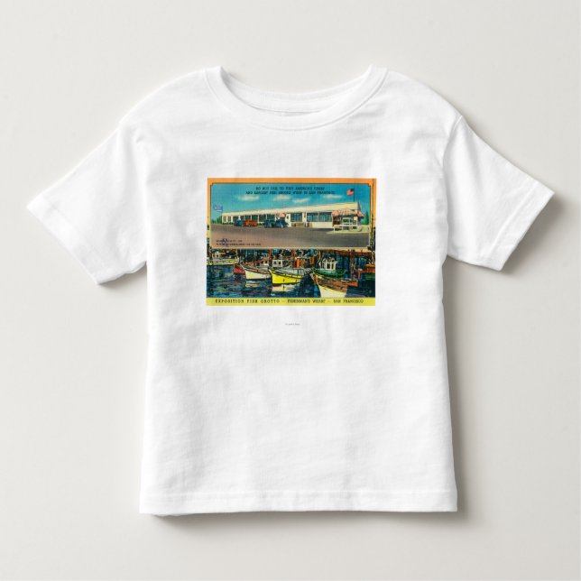 Camiseta Infantil Vista da gruta dos peixes da exposição (Frente)