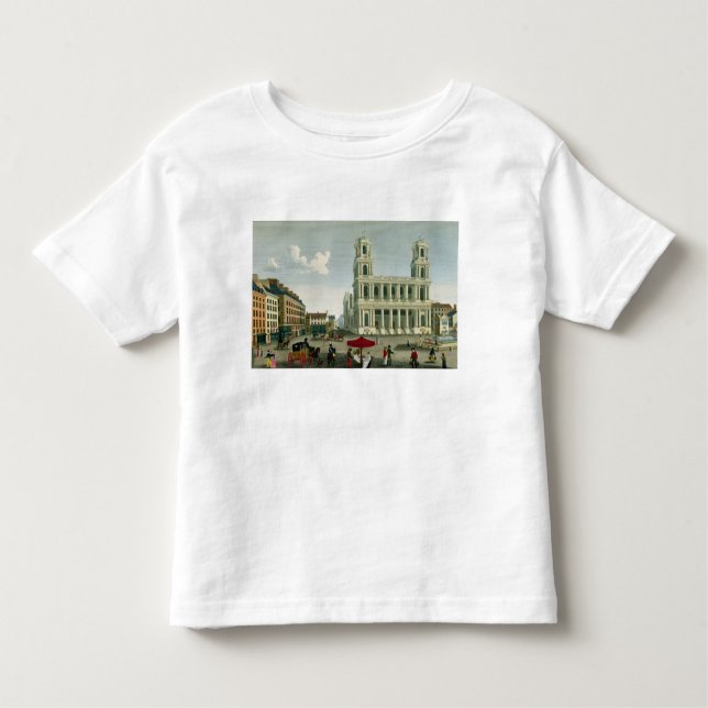 Camiseta Infantil Vista da igreja do Santo-Sulpice (Frente)