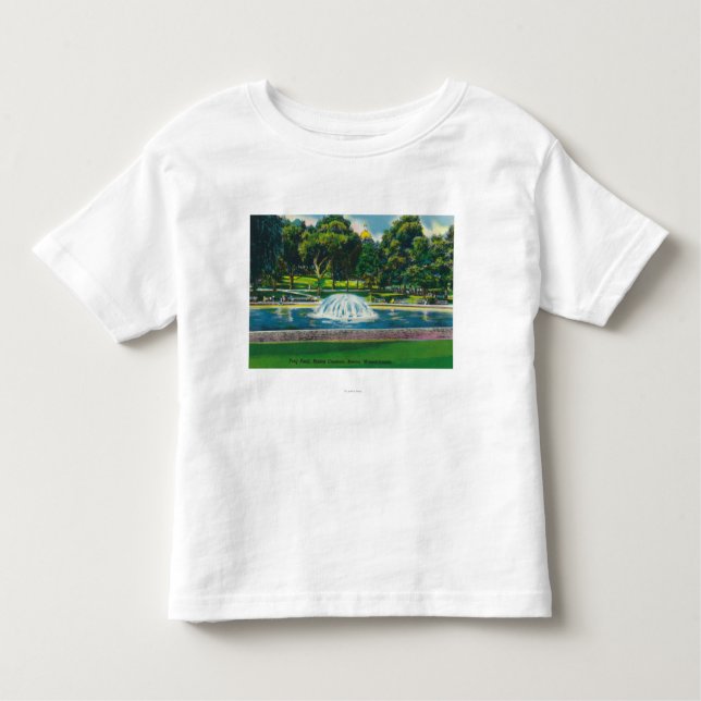 Camiseta Infantil Vista da lagoa comum do sapo de Boston (Frente)