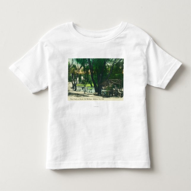 Camiseta Infantil Vista da lagoa de Hot Springs (Frente)