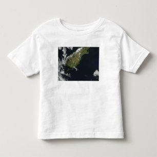Camiseta Infantil Vista da maioria da ilha sul de Nova Zelândia