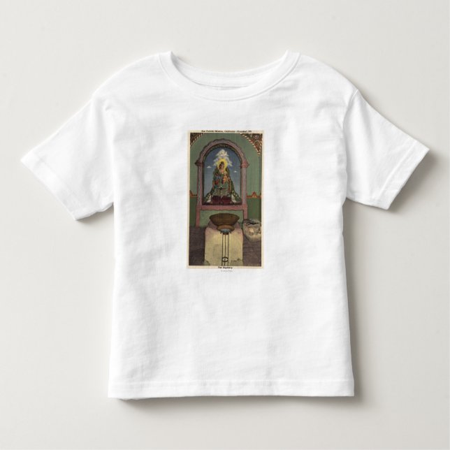 Camiseta Infantil Vista da missão & do Baptistry (Frente)