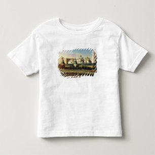 Camiseta Infantil Vista da Moscovo Kremlin da terraplenagem