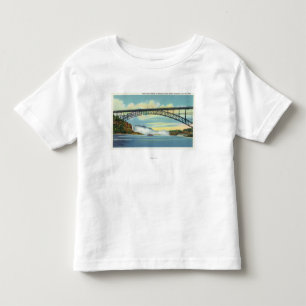 Camiseta Infantil Vista da ponte da opinião das quedas antes do