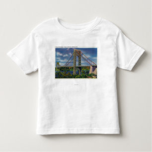 Camiseta Infantil Vista da ponte de George Washington