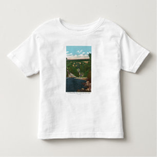 Camiseta Infantil Vista da ponte dos E.U. Hwy, rota 9