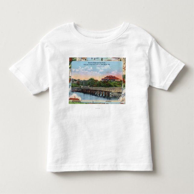 Camiseta Infantil Vista da ponte e do clube de Sewall (Frente)