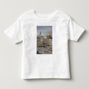 Camiseta Infantil Vista da praça do Muro das Lamentações, final da t